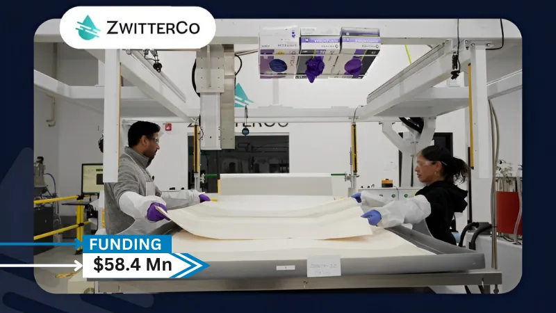 ZwitterCo, which is transforming water treatment through advanced membrane technologies, announced the successful close of its Series B funding round led by Evok Innovations. Evok was joined by DCVC, BHP, Munich Re Ventures, Siteground, HG Ventures, and Blue Horizon Advisors.